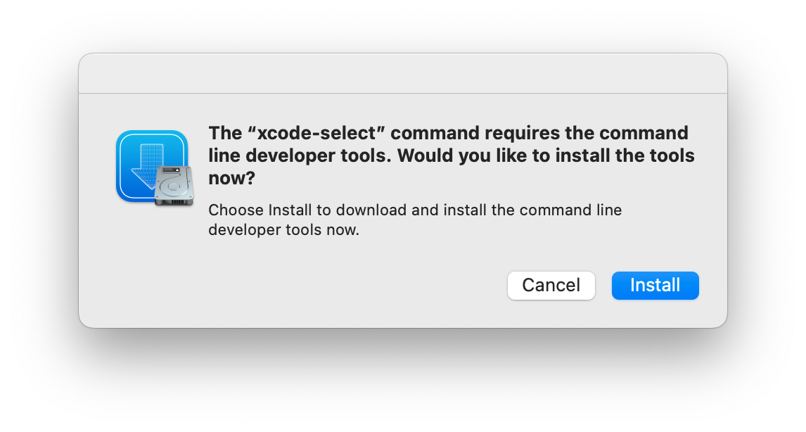 Install dialog